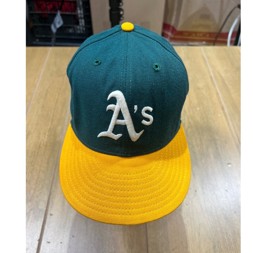 Vintage new Era Oakland Athletics A's Diamond Collection Fitted Hat 7 3/8 Green